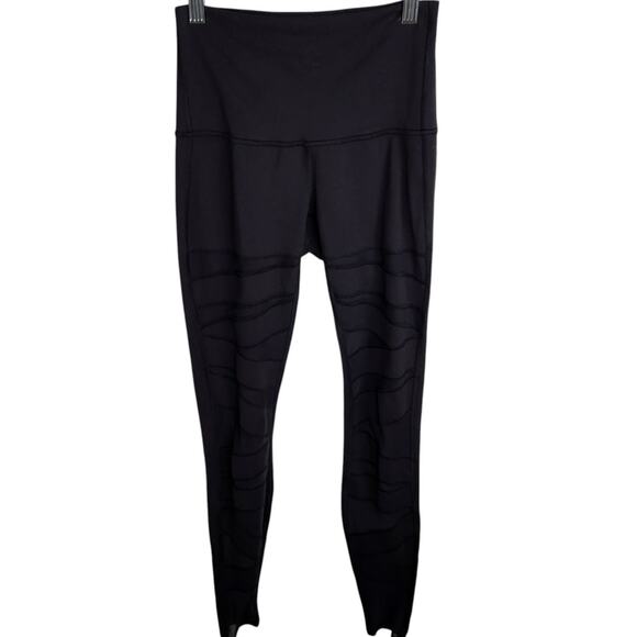 Lululemon Womens Size 4 Wunder Under Hi Rise Tech Mesh Tight‎ Black Luon Yoga - Picture 1 of 6